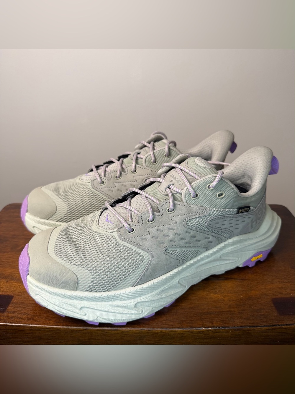 HOKA Anacapa 2 Low GTX Wide Women’s 10D Barley Celadon Gore-Tex New No Box